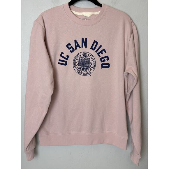 Unwind By League Pink UC San Diego Crewneck Sweater Women’s Medium - Picture 1 of 4